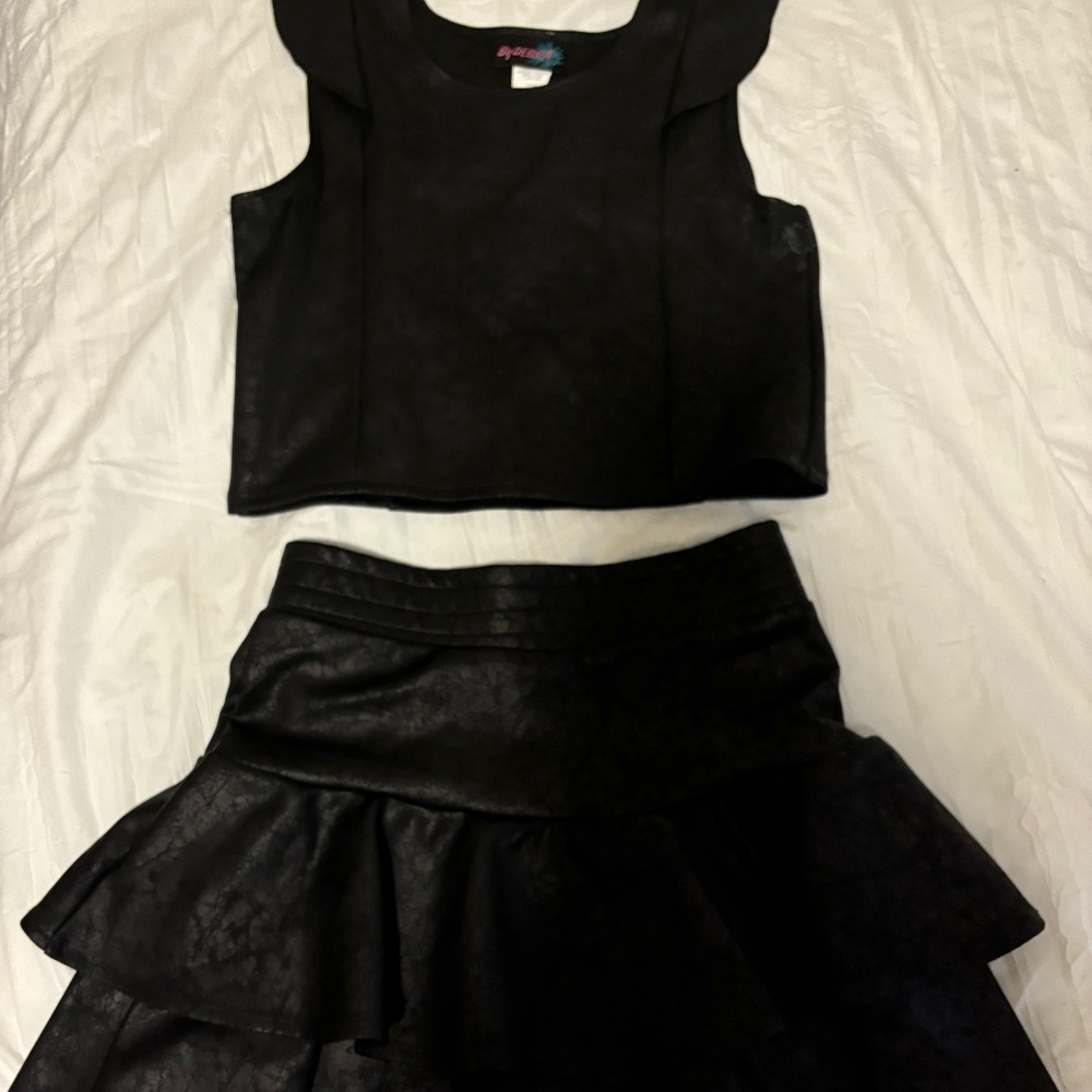 BY DEBRA black top + skirt set